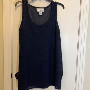Joan Vass Loose Knit Tunic Tank Top, M/L